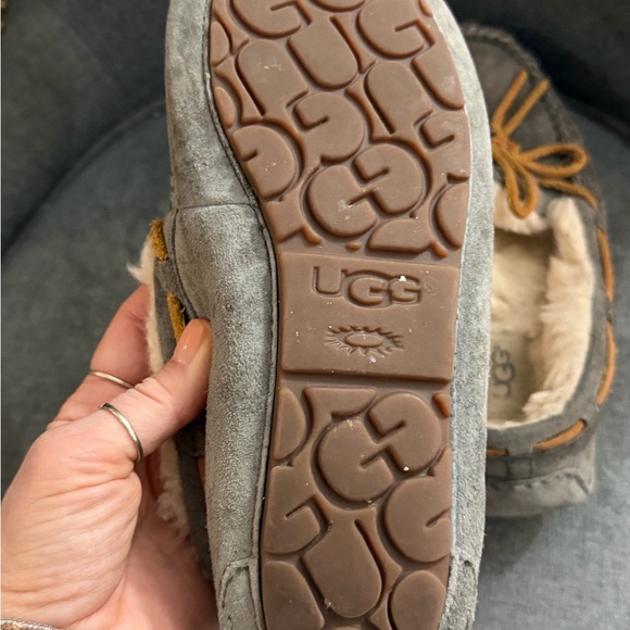 UGG Gray and Tan Women's Slippers - Picture 4 of 5